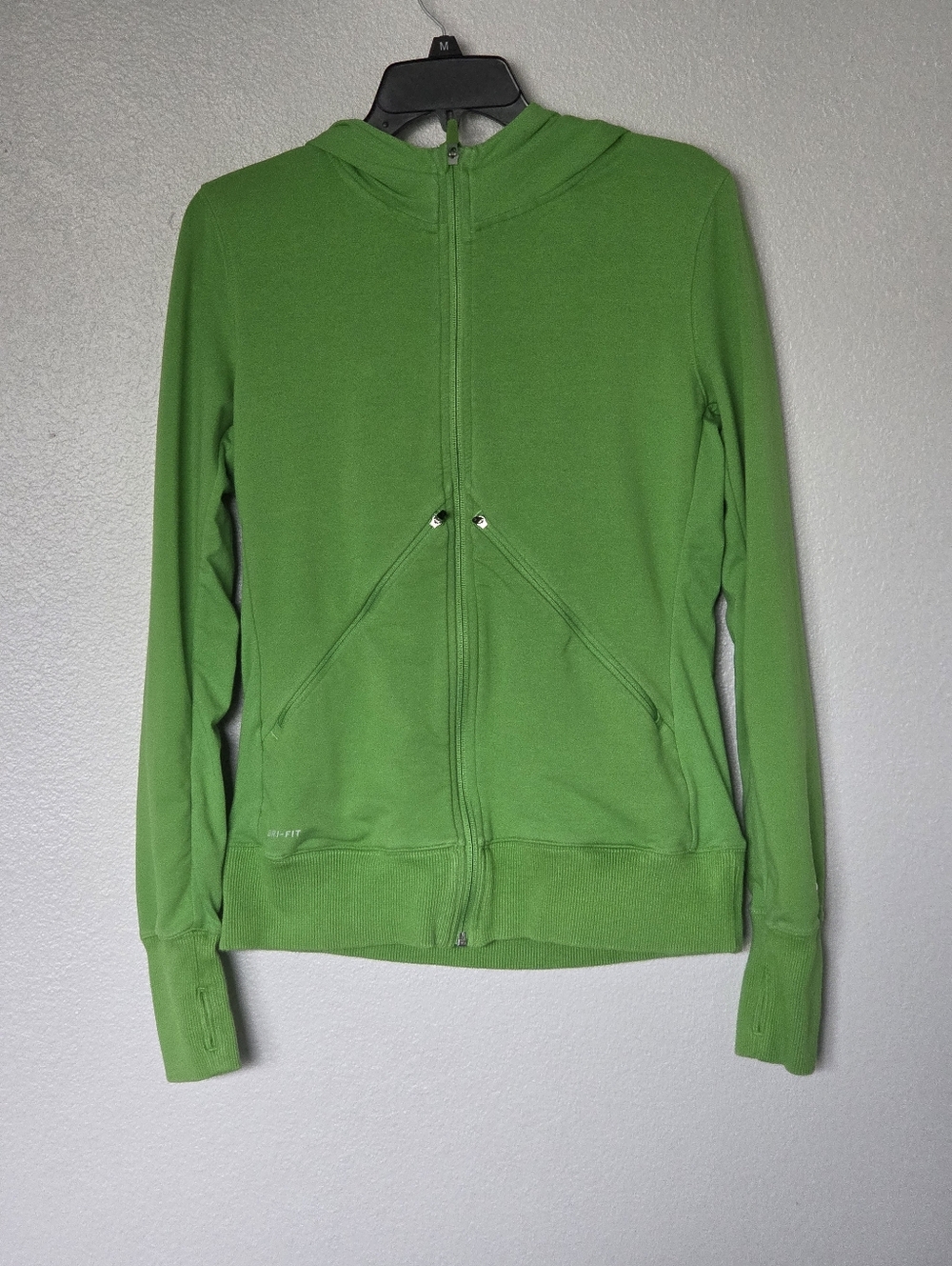 Nike Dri Fit Women’s Green Zip-Up Hoodie